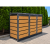 ZABUDOWA ŚMIETNIKOWA 3x120L kolor DREWNO